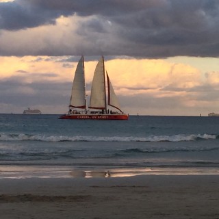 Miami Beach Atlantic Ocean Sail Boat