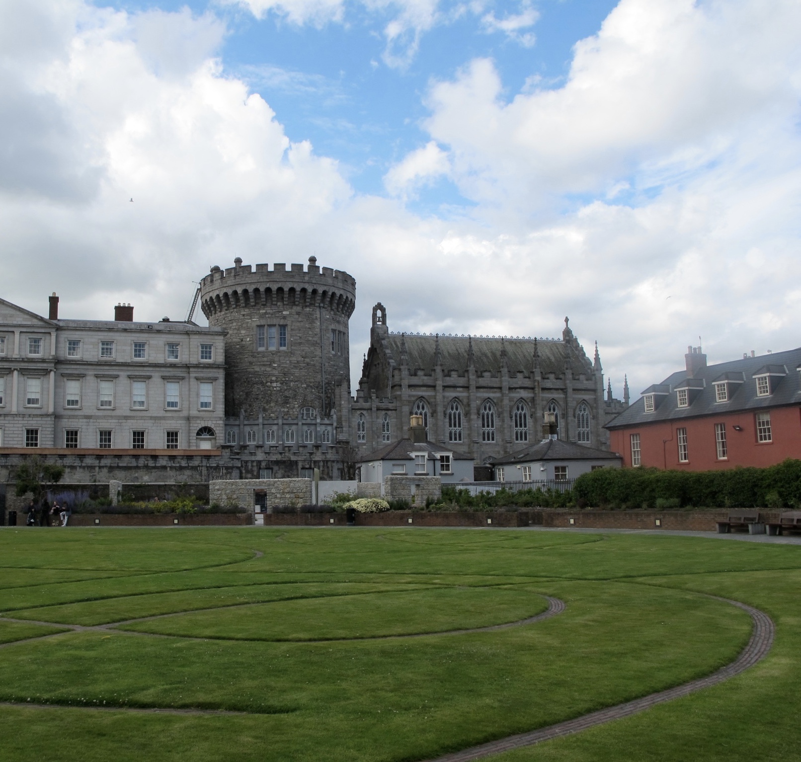 A photo of Dublin Castle from one of the gardens. 