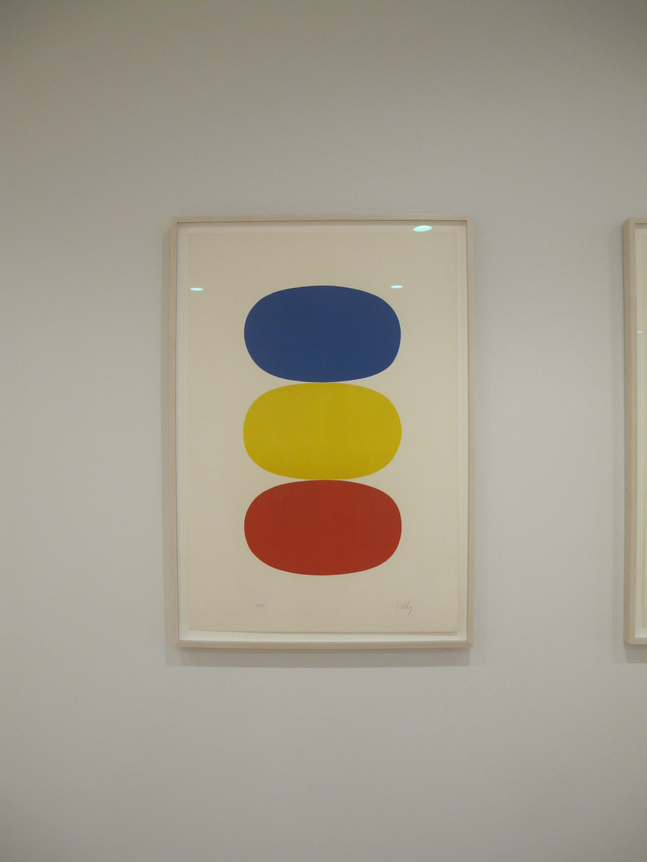 Blue and Yellow and Red-Orange, Ellsworth Kelly, 1964-65. One of 27 color lithographs. 