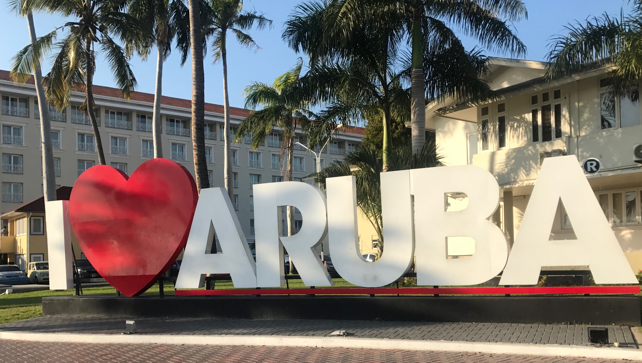 aruba welcome sign 